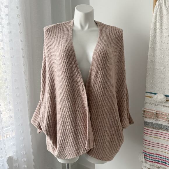 Barefoot Dreams Sweaters - Barefoot Dreams CozyChic Lite Dusty Rose Pink Dolman Sleeves Shrug Cardigan 3X